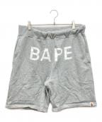 A BATHING APEアベイシングエイプ）の古着「スウェットショートパンツ」｜グレー