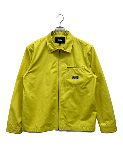 stussy（ステューシー）stussy (ステューシー) ジップアップオーバーサイズサーフジャケット イエロー サイズ:Mの古着・服飾アイテム