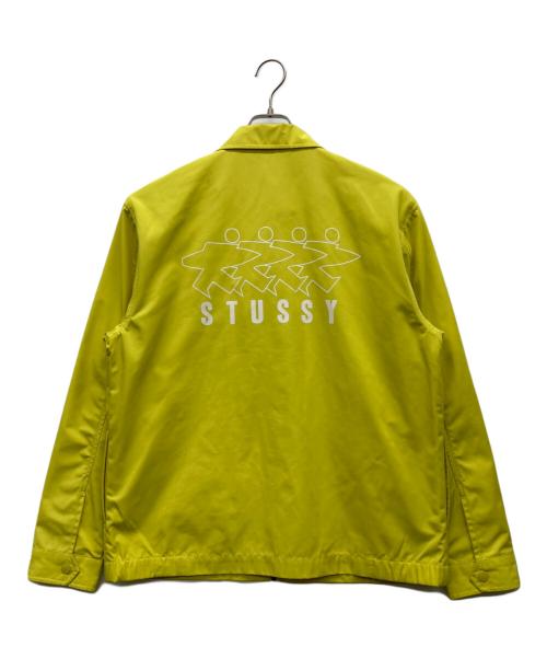 stussy（ステューシー）stussy (ステューシー) ジップアップオーバーサイズサーフジャケット イエロー サイズ:Mの古着・服飾アイテム