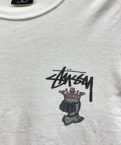 stussy（ステューシー）stussy (ステューシー) KNOWLEDGE IS KING ホワイト サイズ:Mの古着・服飾アイテム