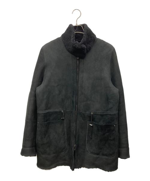 AIGNER（アイグナー）AIGNER (アイグナー) ECHTES LEDER ムートンジャケット ブラック サイズ:I 40の古着・服飾アイテム