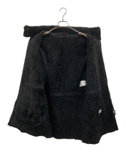 AIGNER（アイグナー）AIGNER (アイグナー) ECHTES LEDER ムートンジャケット ブラック サイズ:I 40の古着・服飾アイテム