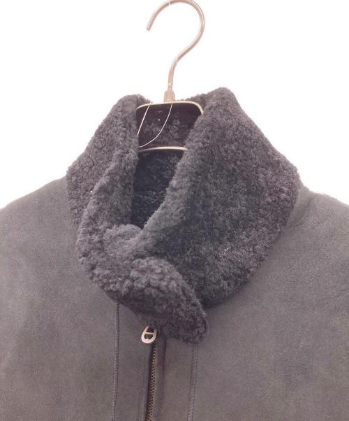 AIGNER（アイグナー）AIGNER (アイグナー) ECHTES LEDER ムートンジャケット ブラック サイズ:I 40の古着・服飾アイテム