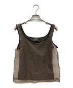 FENDIフェンディ）の古着「ズッカ柄ノースリーブカットソー」｜ベージュ