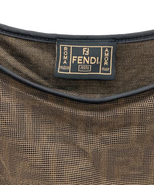 FENDI（フェンディ）FENDI (フェンディ) ズッカ柄ノースリーブカットソー ベージュ サイズ:40の古着・服飾アイテム