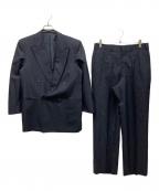 BURBERRY LONDONバーバリーロンドン）の古着「ピークドラペルダブルブレストジャケット＆パンツセット」｜ネイビー