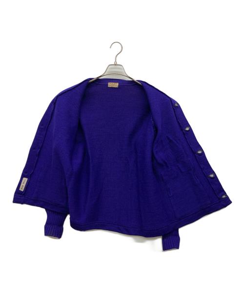 USED（ユーズド）USED (ユーズド) レタードカーディガン パープル サイズ:42の古着・服飾アイテム