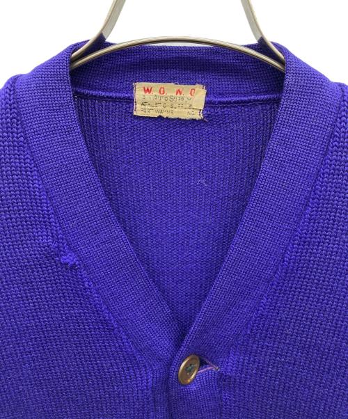 USED（ユーズド）USED (ユーズド) レタードカーディガン パープル サイズ:42の古着・服飾アイテム