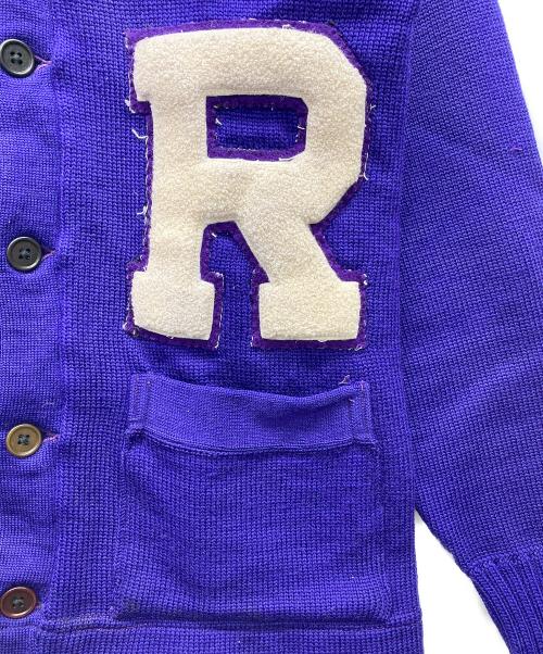 USED（ユーズド）USED (ユーズド) レタードカーディガン パープル サイズ:42の古着・服飾アイテム