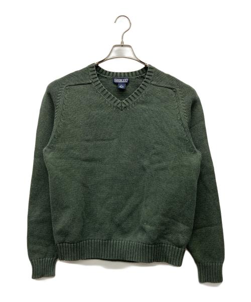 LAND'S END（ランズエンド）LAND'S END (ランズエンド) Vネックニット グリーン サイズ:38-40 M REGULARの古着・服飾アイテム