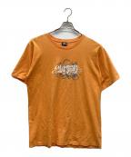 stussyステューシー）の古着「プリントTシャツ」｜オレンジ