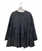 YORIヨリ）の古着「ぬくぬくヘムブラウス」｜ブラック