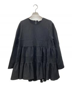 美品　yori ドライツイードパフブラウス 中古・古着通販】YORI (ヨリ) ドライツイードパフブラウス ネイビー