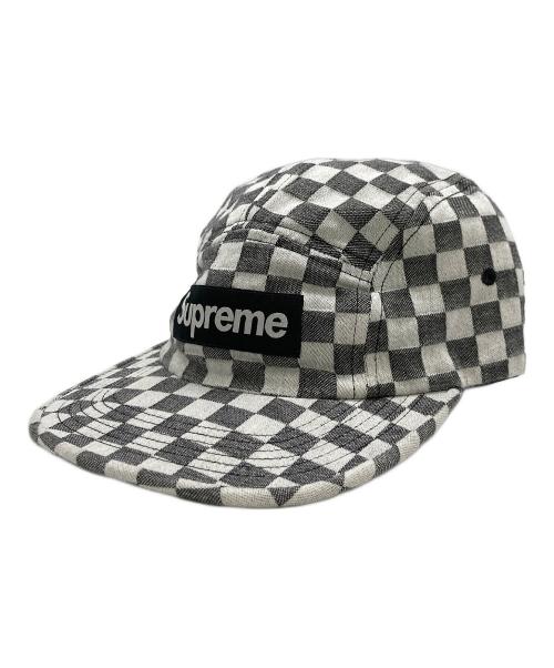 SUPREME（シュプリーム）SUPREME (シュプリーム) チェッカー柄キャップ ホワイトの古着・服飾アイテム