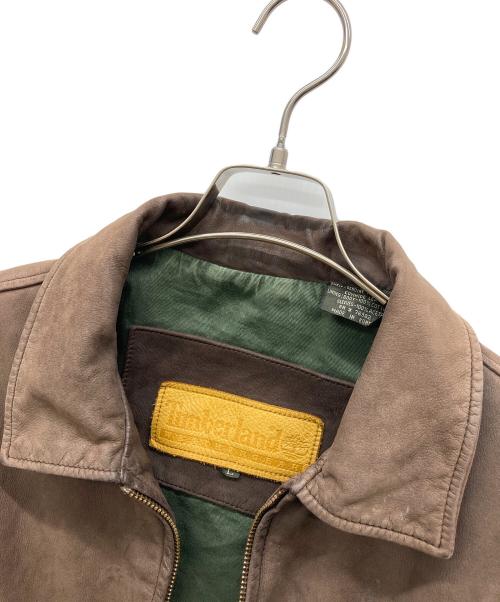 Timberland（ティンバーランド）Timberland (ティンバーランド) レザージャケット ブラウン サイズ:Lの古着・服飾アイテム