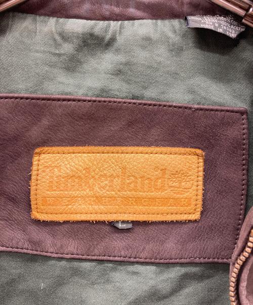 Timberland（ティンバーランド）Timberland (ティンバーランド) レザージャケット ブラウン サイズ:Lの古着・服飾アイテム