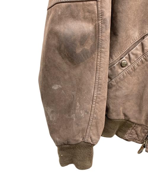 Timberland（ティンバーランド）Timberland (ティンバーランド) レザージャケット ブラウン サイズ:Lの古着・服飾アイテム