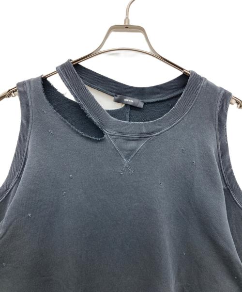 DIESEL（ディーゼル）DIESEL (ディーゼル) デザイン加工スウェットワンピース ブラック サイズ:XSの古着・服飾アイテム