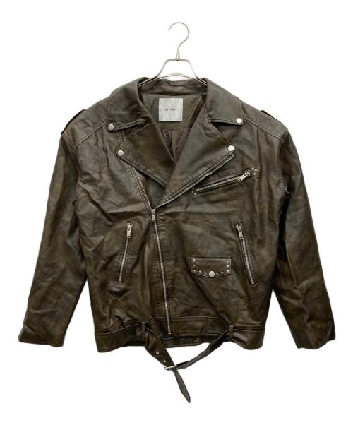 ACLENT（アクレント）ACLENT (アクレント) ダブルライダースジャケット ブラウン サイズ:Fの古着・服飾アイテム