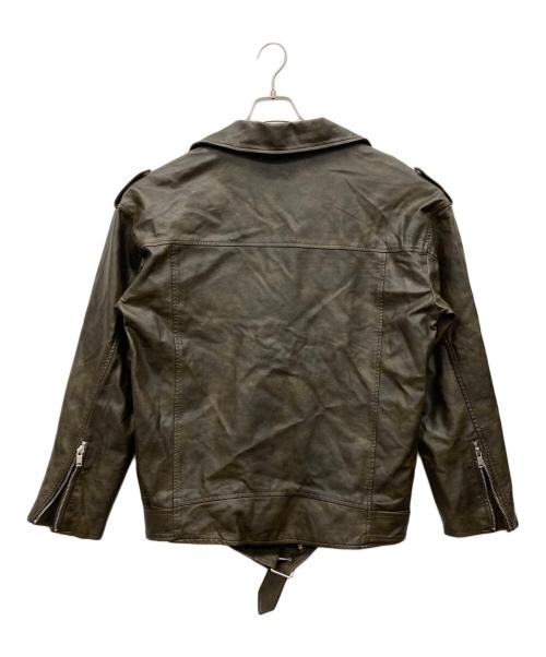 ACLENT（アクレント）ACLENT (アクレント) ダブルライダースジャケット ブラウン サイズ:Fの古着・服飾アイテム