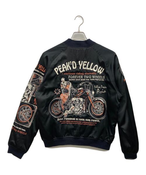 Peaked Yellow（ピークドイエロー）Peaked Yellow (ピークドイエロー) リバーシブルスカジャン ブラック サイズ:40の古着・服飾アイテム