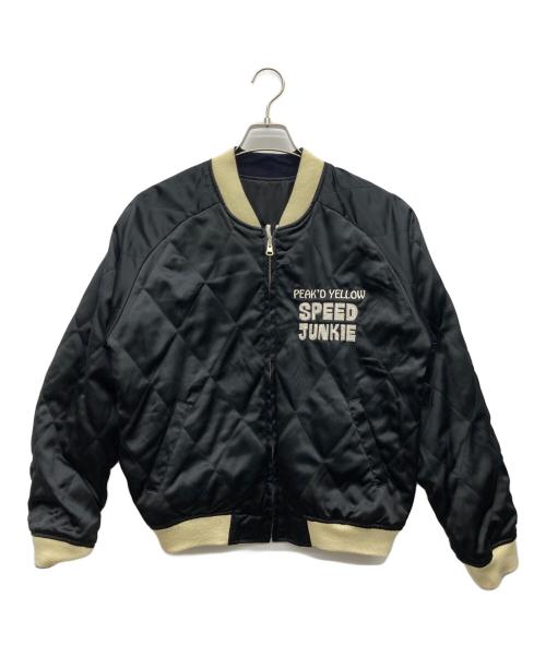 Peaked Yellow（ピークドイエロー）Peaked Yellow (ピークドイエロー) リバーシブルスカジャン ブラック サイズ:40の古着・服飾アイテム