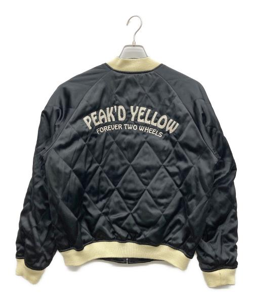 Peaked Yellow（ピークドイエロー）Peaked Yellow (ピークドイエロー) リバーシブルスカジャン ブラック サイズ:40の古着・服飾アイテム