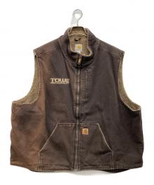 CarHartt（カーハート）の古着「裏ボアモックネックダックベスト」｜ブラウン