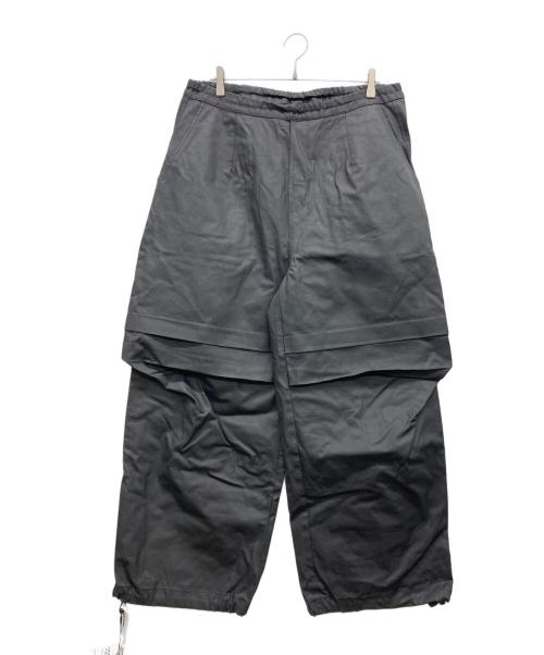 QUEENHOT CONTERENT（クイーンホット コンテンツ）QUEENHOT CONTERENT (クイーンホット コンテンツ) ワイドドローコードパンツ ブラック サイズ:6の古着・服飾アイテム