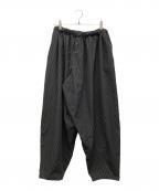 Acsense Studioアクネストゥディオ）の古着「イージーワイドテーパードストライプパンツ」｜ブラック