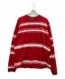 CAMIEL FORTGENS（カミエルフォートヘンス）の古着「BIG TEE HEAVY JERSEY STRIPE L/S」｜レッド