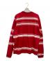 CAMIEL FORTGENS (カミエルフォートヘンス) BIG TEE HEAVY JERSEY STRIPE L/S レッド サイズ:MEN L,WOMEN XL：13000円