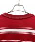 中古・古着 CAMIEL FORTGENS (カミエルフォートヘンス) BIG TEE HEAVY JERSEY STRIPE L/S レッド サイズ:MEN L,WOMEN XL：13000円