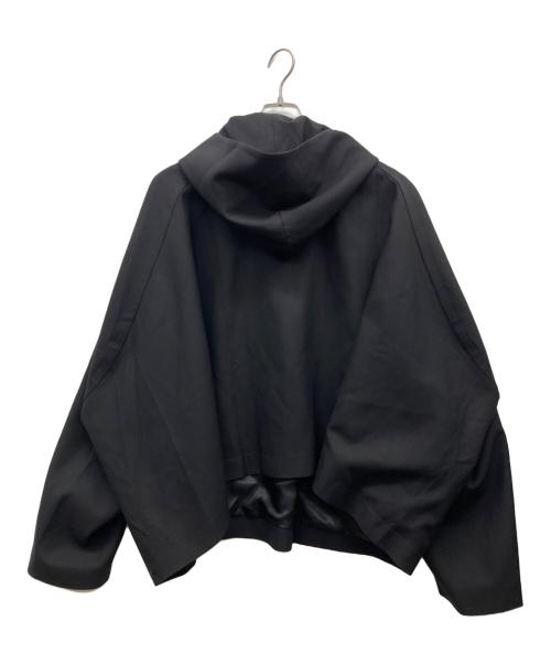 OkeeMood（オーキームード）OkeeMood (オーキームード) ハーフジップジップポンチョタイプパーカー ブラック サイズ:Lの古着・服飾アイテム