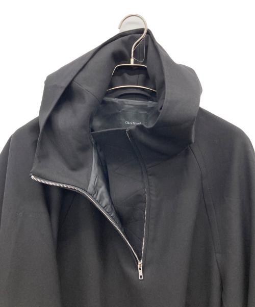 OkeeMood（オーキームード）OkeeMood (オーキームード) ハーフジップジップポンチョタイプパーカー ブラック サイズ:Lの古着・服飾アイテム