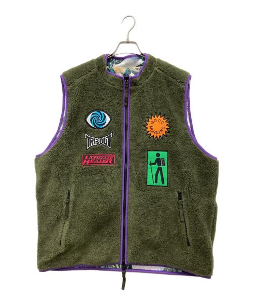 GOOD MORNING TAPES（グッドモーニングテープ）GOOD MORNING TAPES (グッドモーニングテープ) リバーシブルベスト グリーン サイズ:XLの古着・服飾アイテム