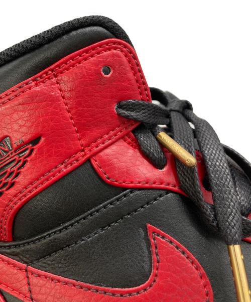 NIKE（ナイキ）NIKE (ナイキ) AIR JORDAN 1 MID レッド×ブラック サイズ:US10の古着・服飾アイテム