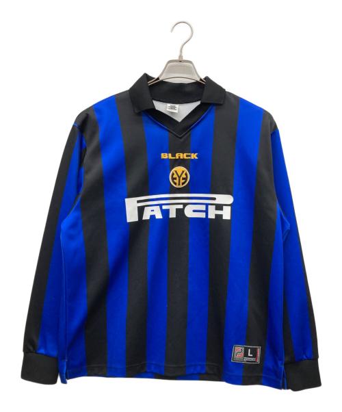 THE BLACK EYE PATCH（ブラックアイパッチ）THE BLACK EYE PATCH (ブラックアイパッチ) ゲームシャツ ブラック×ネイビー サイズ:Lの古着・服飾アイテム