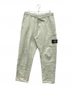 STONE ISLANDストーンアイランド）の古着「ロゴパッチスウェットパンツ」｜黄緑