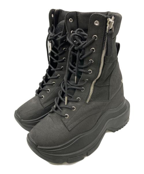 YELLO（イエロ）YELLO (イエロ) BAISEN SHORT BOOTS ブラック サイズ:Ｍの古着・服飾アイテム