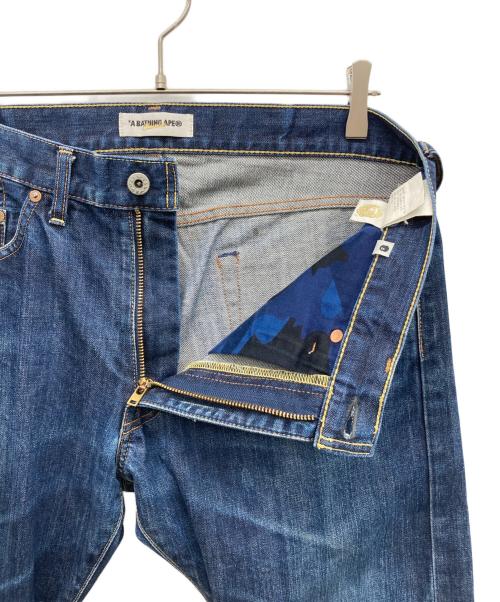 A BATHING APE（ア ベイシング エイプ）A BATHING APE (ア ベイシング エイプ) ベイプスタデニムパンツ インディゴ サイズ:Mの古着・服飾アイテム