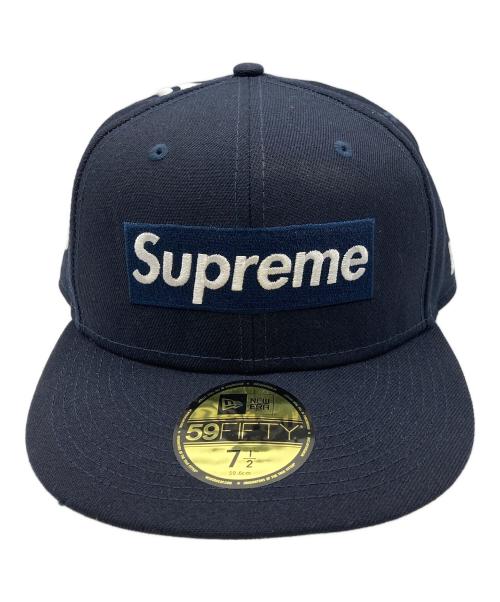 SUPREME（シュプリーム）SUPREME (シュプリーム) New Era (ニューエラ) NEW YORK YANKEES (ニューヨークヤンキース) NY YANKEES BOX LOGO キャップ ネイビー サイズ:7 1/2 59.6cmの古着・服飾アイテム