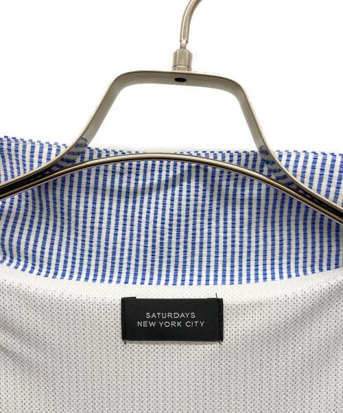 Saturdays NYC（サタデーズ ニューヨーク）Saturdays NYC (サタデーズ ニューヨーク) Seersucker Blouson ブルー サイズ:Mの古着・服飾アイテム