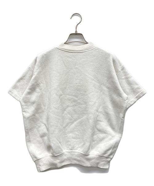 USED（ユーズド）USED (ユーズド) ハーフジップ半袖スウェット ホワイト サイズ:不明の古着・服飾アイテム