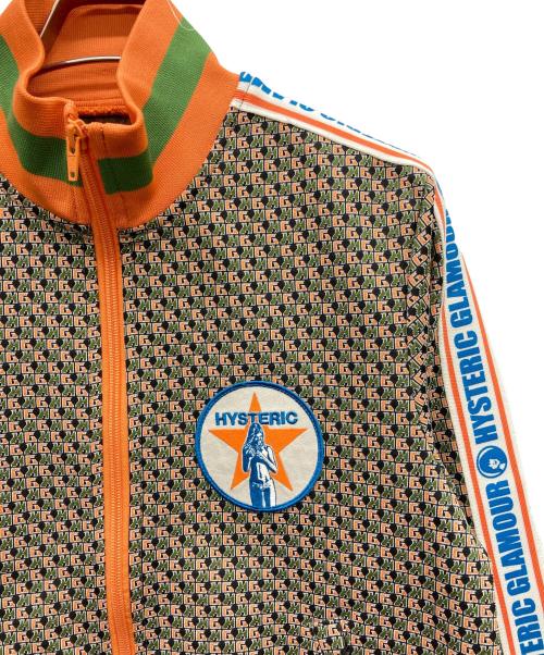 Hysteric Glamour（ヒステリックグラマー）Hysteric Glamour (ヒステリックグラマー) HG MONOGRAM柄ジャカード トラックジャケット ブラウン サイズ:FREEの古着・服飾アイテム