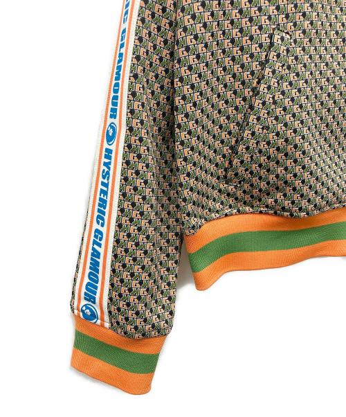 Hysteric Glamour（ヒステリックグラマー）Hysteric Glamour (ヒステリックグラマー) HG MONOGRAM柄ジャカード トラックジャケット ブラウン サイズ:FREEの古着・服飾アイテム