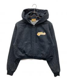 Hysteric Glamour（ヒステリックグラマー）の古着「LEVITATED GIRL ショート丈パーカー」｜ブラック