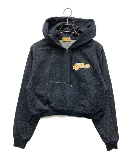 Hysteric Glamour（ヒステリックグラマー）Hysteric Glamour (ヒステリックグラマー) LEVITATED GIRL ショート丈パーカー ブラック サイズ:FREEの古着・服飾アイテム