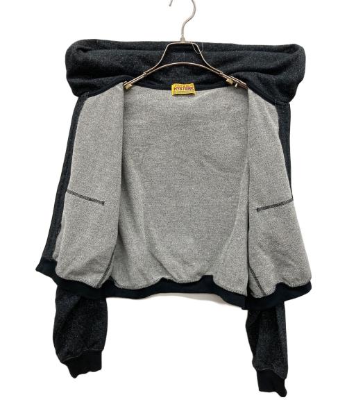 Hysteric Glamour（ヒステリックグラマー）Hysteric Glamour (ヒステリックグラマー) LEVITATED GIRL ショート丈パーカー ブラック サイズ:FREEの古着・服飾アイテム