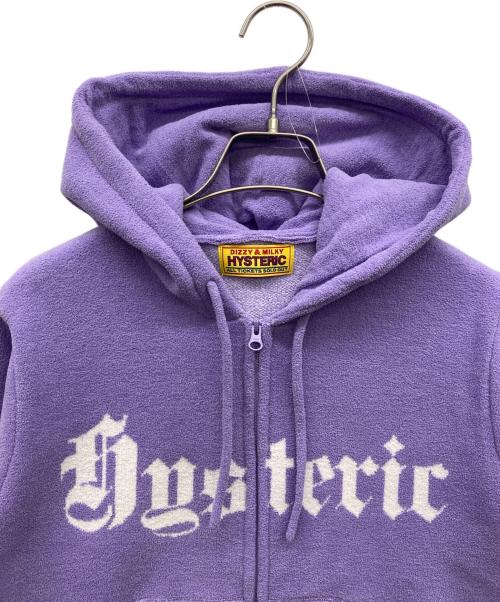 Hysteric Glamour（ヒステリックグラマー）Hysteric Glamour (ヒステリックグラマー) HYSTERIC TIMESジャカード ショート丈パーカー スカイブルー サイズ:FREEの古着・服飾アイテム